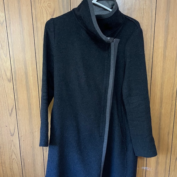 Babaton Dark Grey Zip Up Coat - Picture 1 of 3